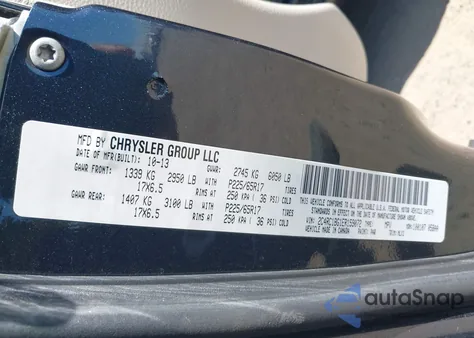 2014 Chrysler Town & Country Touring from USA, damaged, VIN 2C4RC1BG1ER159072